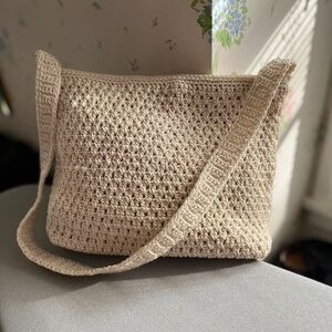 The Sak Cream Crocheted Shoulder Bag